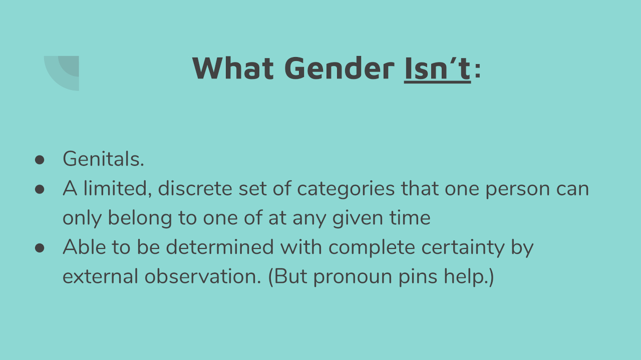 What Gender Isn't